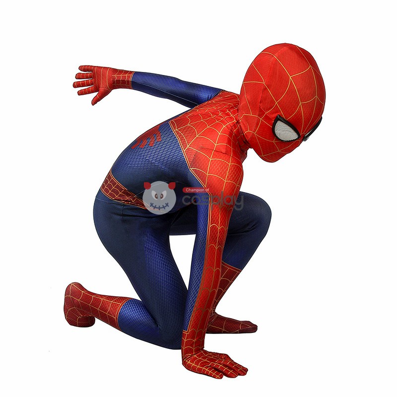 Peter Parker SpiderMan Cosplay Suit Spider-Man Into the Spider-Verse Costumes for Kids